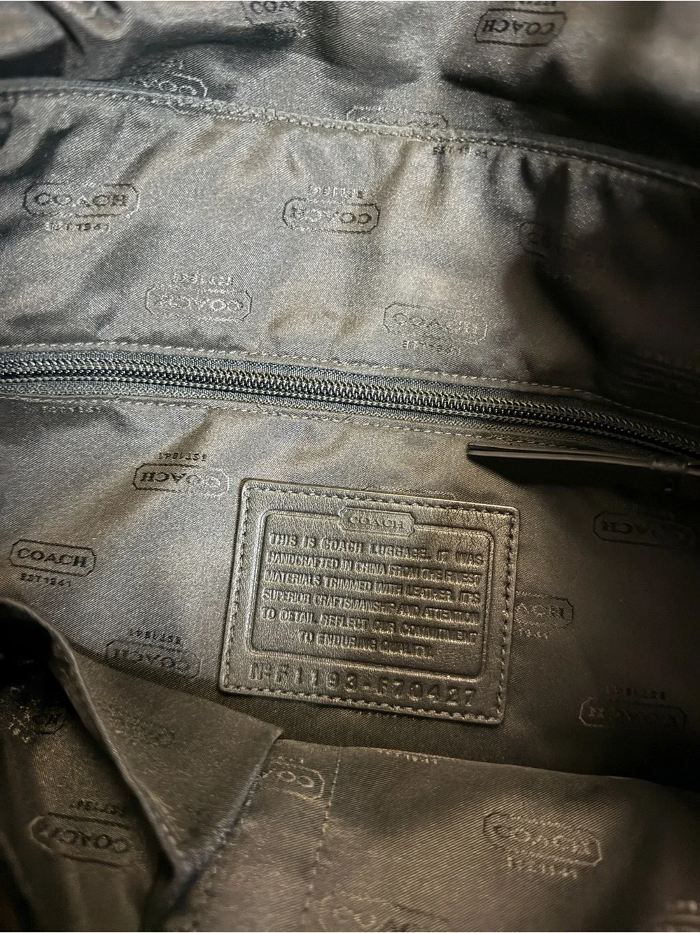 Coach Black Canvas & Leather Messenger Bag
